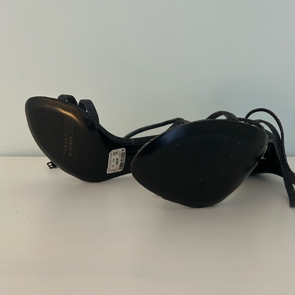 Elegant Black Stuart Weitzman Strappy Heels - Picture 4 of 4